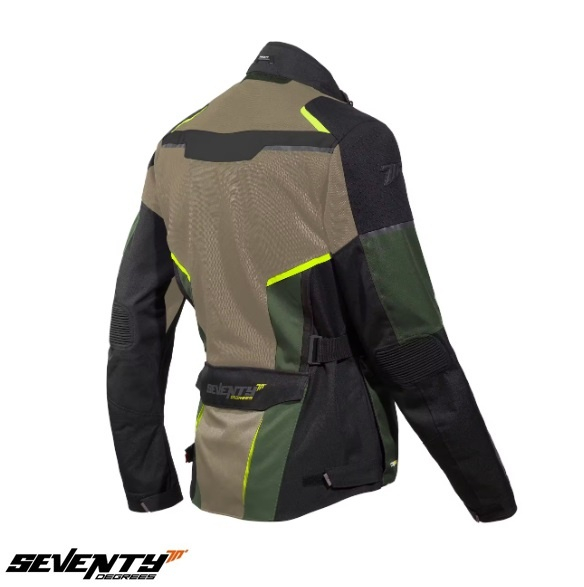 Geacă moto bărbați Touring Seventy Degrees SD-JT70 Atacama nisipiu/verde/galben fluor [2]