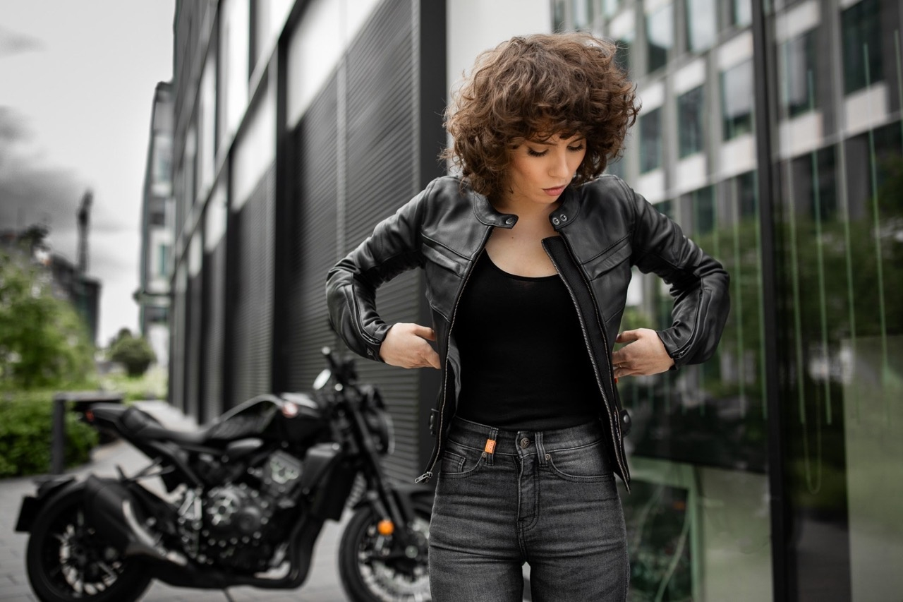 Geacă moto din piele pentru damă SECA DARKSIDE TFL LADY [4]