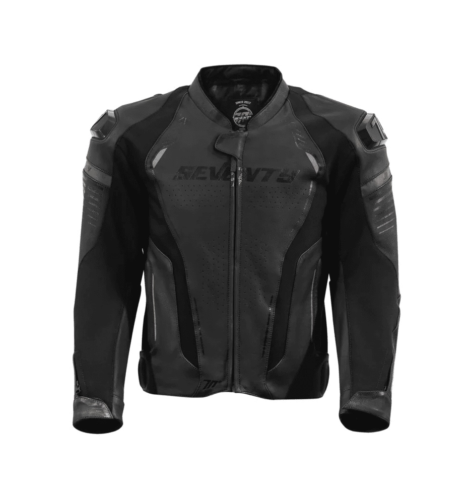 Geacă moto din piele racing Seventy Degrees SD-JL24 Negru [5]