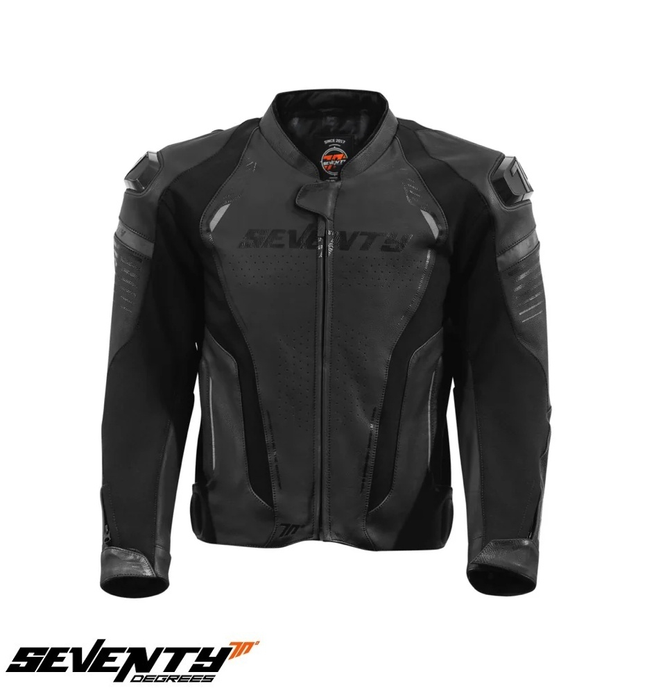 Geacă moto din piele racing Seventy Degrees SD-JL24 Negru [2]