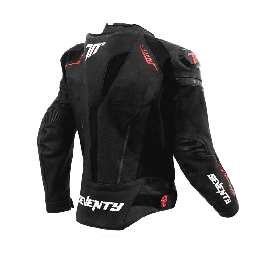 Geacă moto din piele racing Seventy Degrees SD-JL24 Negru-roșu [5]