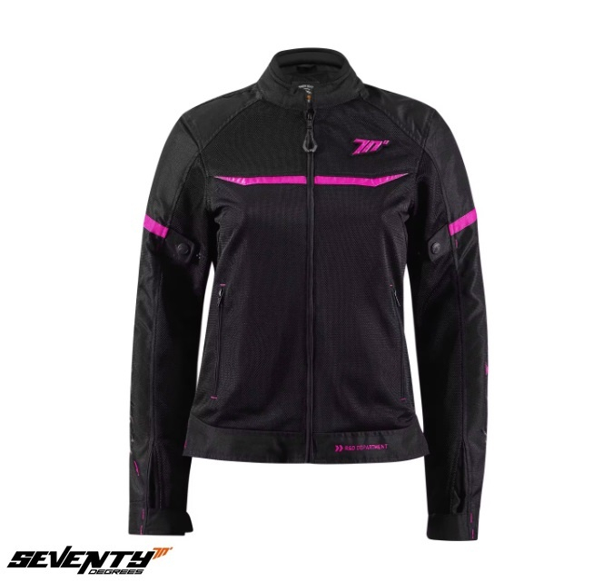 Geacă moto femei Racing vară Seventy Degrees SD-JR30.2 Mojave negru roz [2]