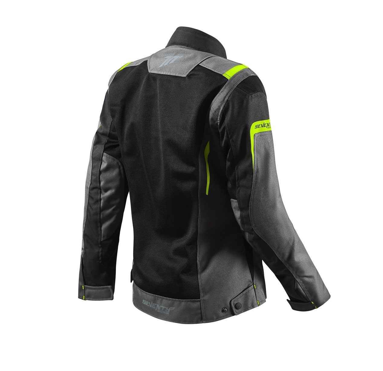 Geacă moto femei Seventy Degrees SD-JT68 Sahara gri/galben fluor [5]