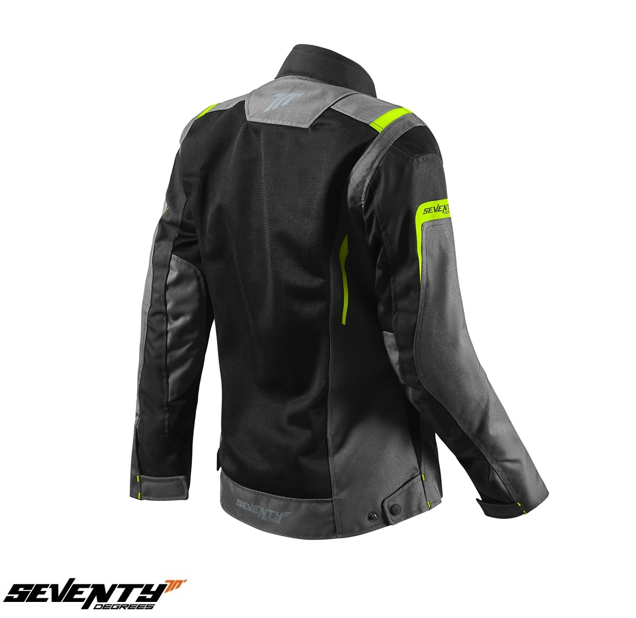 Geacă moto femei Seventy Degrees SD-JT68 Sahara gri/galben fluor [2]
