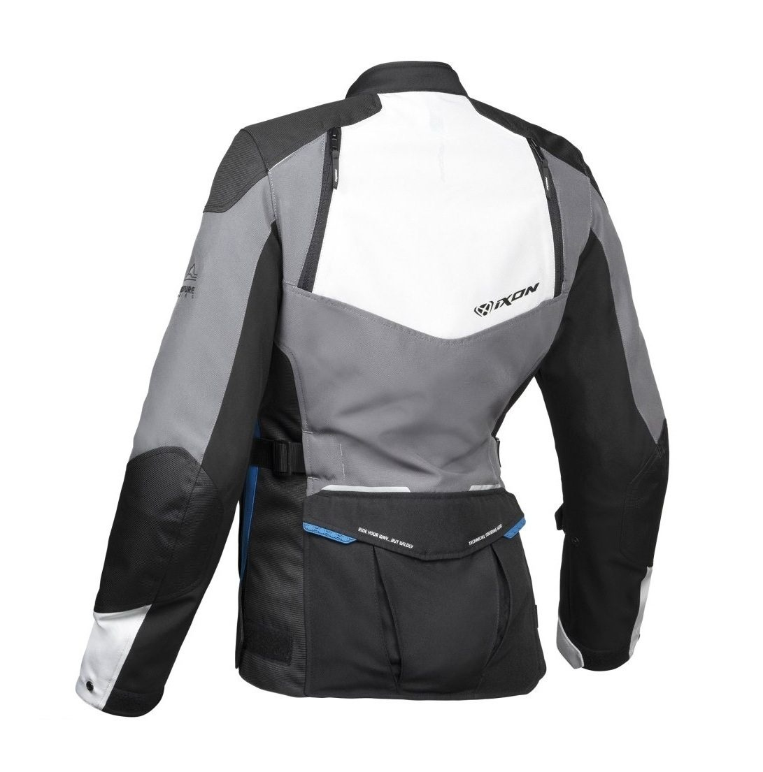 Geacă moto Ixon Balder LS, femei, touring/adventure, all-season - negru/gri/albastru [2]