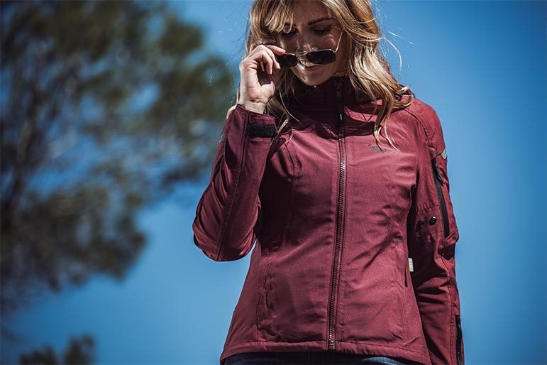 Geacă moto Ixon Burning LS, femei, touring/adventure, all-season - burgundy (visiniu) (geacă laminată; impermeabilă și pe exterior) [3]