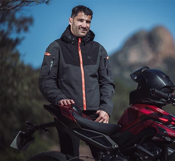 Geacă moto Ixon Burning MS, bărbați, touring/adventure, all-season - antracit/negru/roșu neon (geacă laminată; impermeabilă și pe exterior) [4]