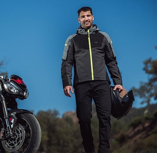 Geacă moto Ixon Burning MS, bărbați, touring/adventure, all-season - gri/negru/galben (geacă laminată; impermeabilă și pe exterior) [4]