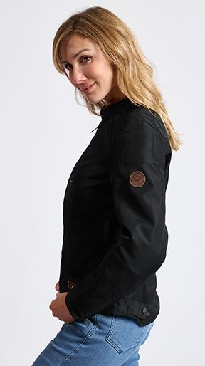 Geacă moto Ixon Cornet WP LS, femei, urban/heritage, vară - negru/maro [3]