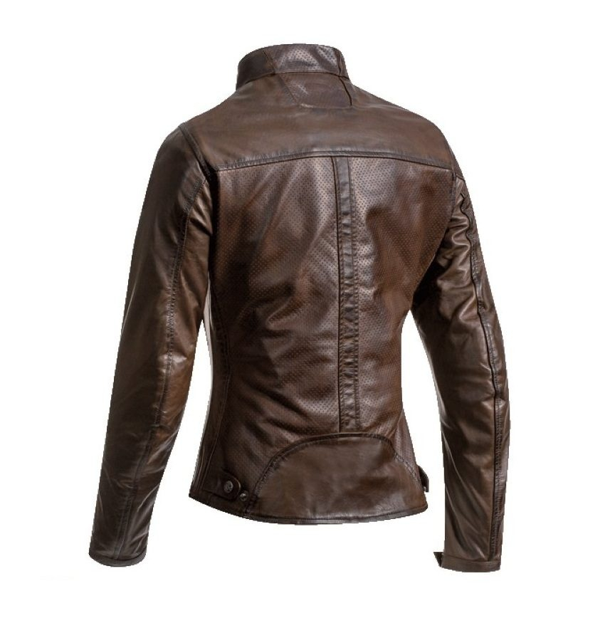 Geacă moto Ixon Crank Air LS, femei, piele, urban/heritage, vară - maro [2]