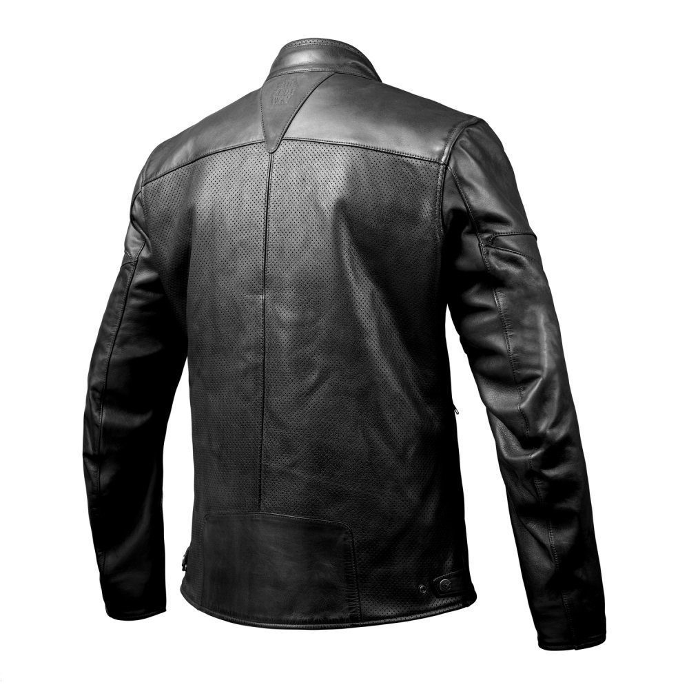 Geacă moto Ixon Cranky Air MS, bărbați, piele, urban/heritage, vară - negru [2]