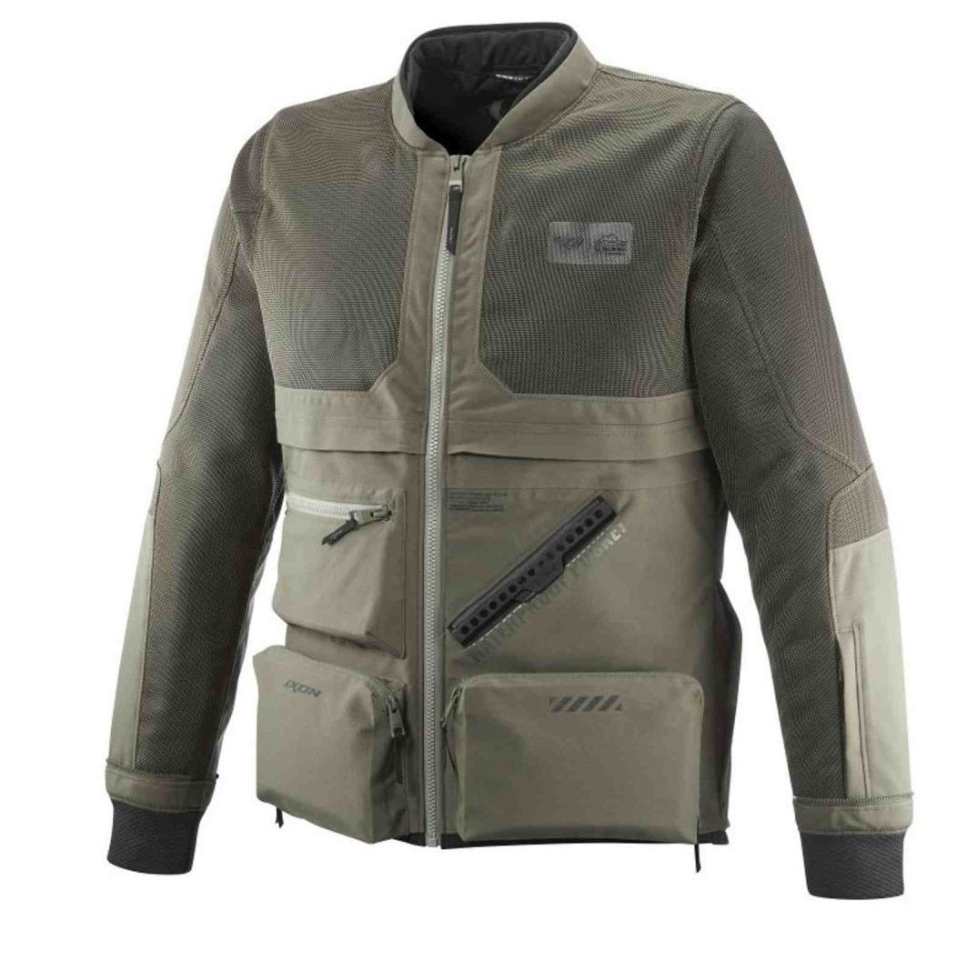 Geacă moto Ixon Etna MS, bărbați, touring/adventure, all-season - khaki/negru; concept modular (geacă laminată; impermeabilă și pe exterior) [3]