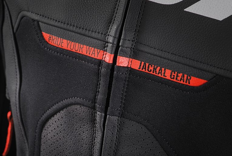 Geacă moto Ixon Jackal JKT MS, bărbați, piele, racing, vară - negru/alb/roșu [4]
