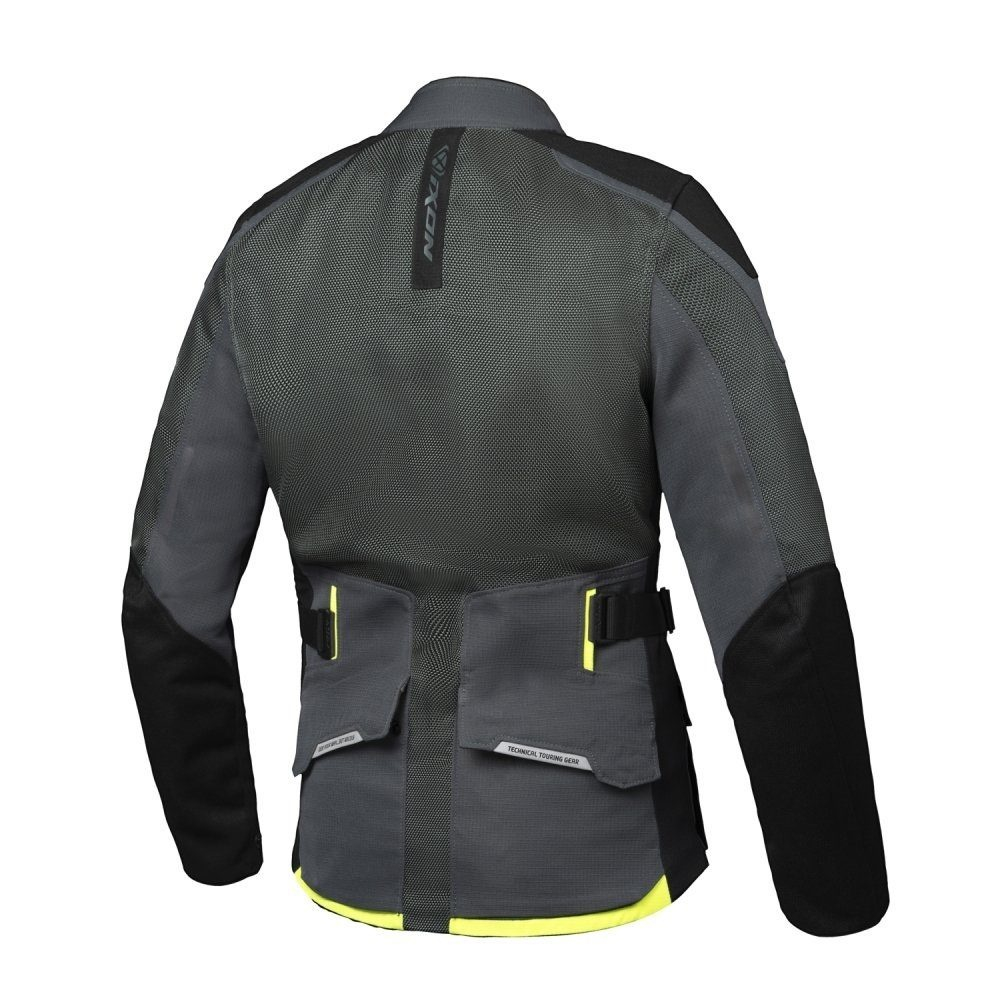 Geacă moto Ixon M-Njord MS, bărbați, touring/adventure, vară - verde/negru/galben [2]