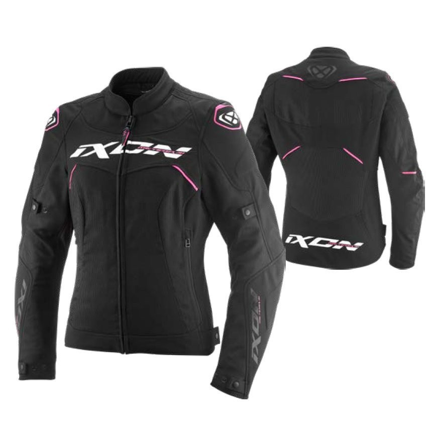 Geacă moto Ixon Meteor 31 LS, femei, racing/roadster, all-season - negru/alb/roz 3 în 1 [3]