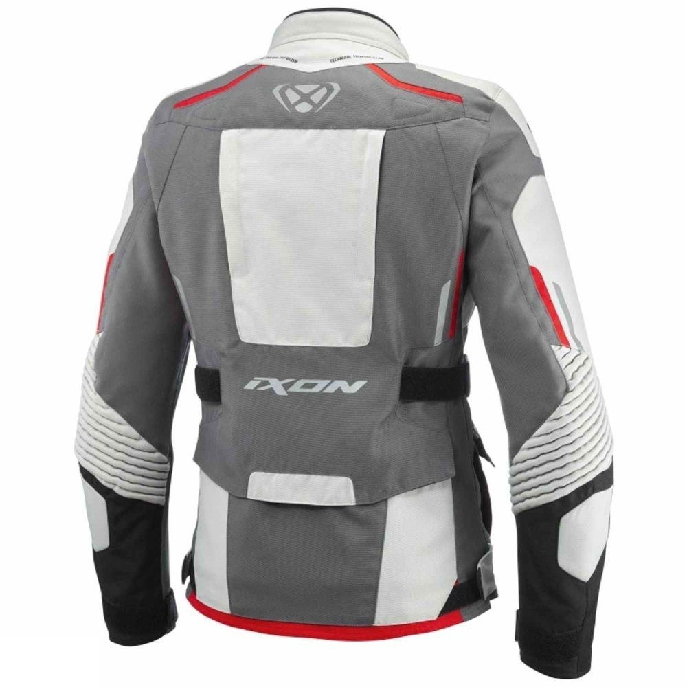 Geacă moto Ixon Midgard LS, femei, touring/adventure, all-season - gri/negru/roșu [2]