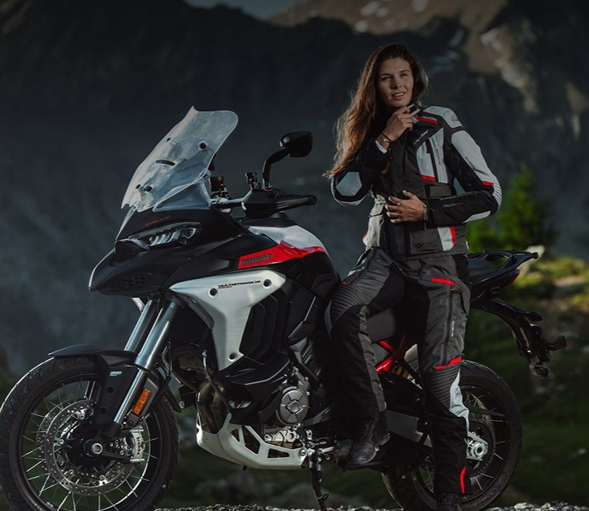 Geacă moto Ixon Midgard LS, femei, touring/adventure, all-season - gri/negru/roșu [3]