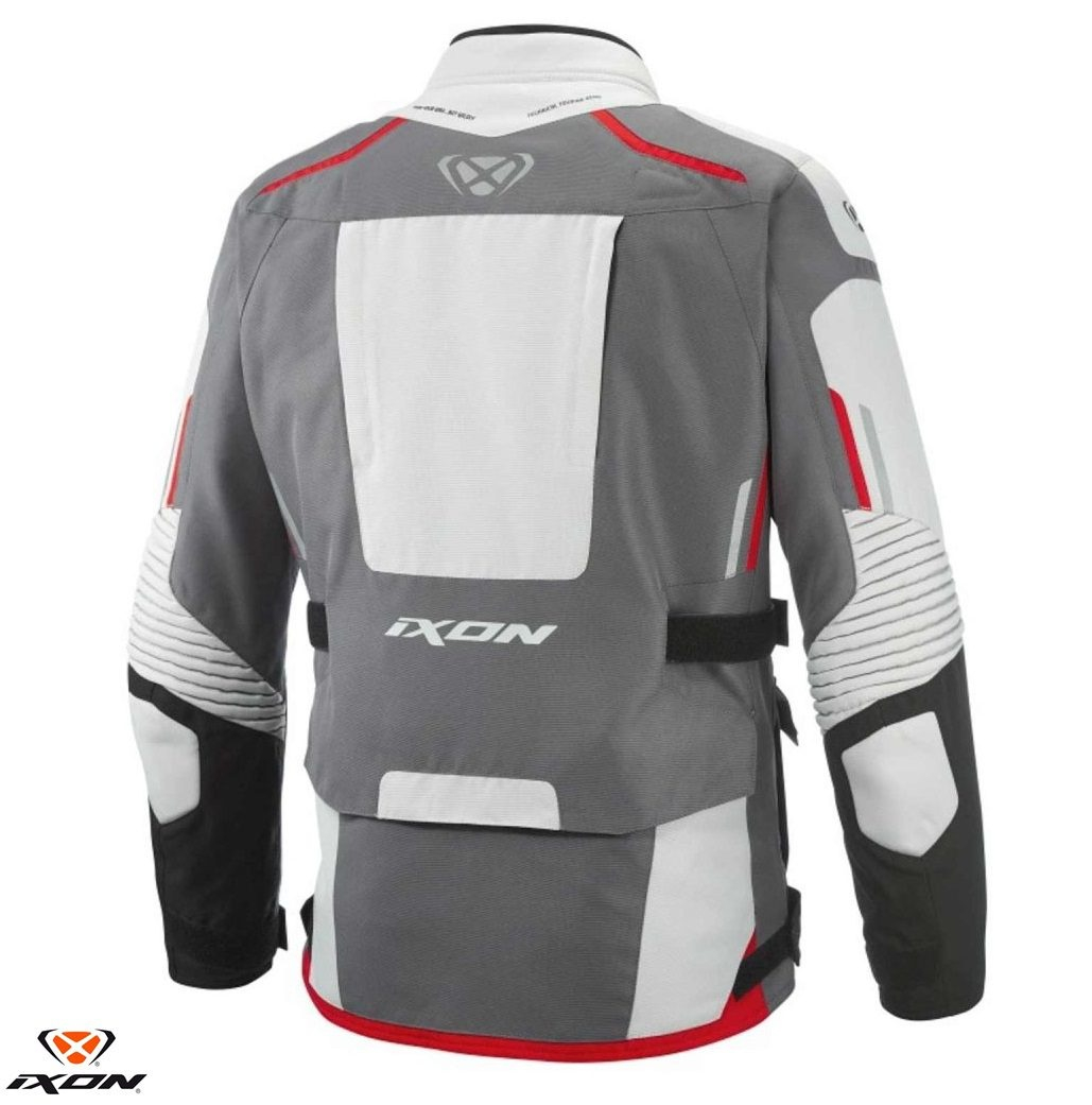 Geacă moto Ixon Midgard MS, bărbați, touring/adventure, all-season - gri/negru/roșu [2]