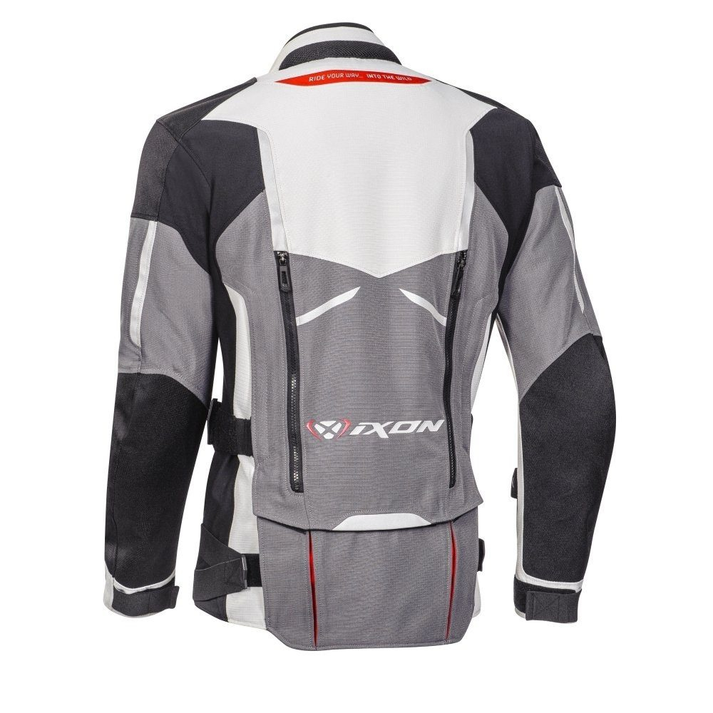 Geacă moto Ixon Ragnar MS, bărbați, touring/adventure, all-season - negru/gri/roșu [2]