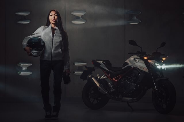Geacă moto Ixon Shadow LS, femei, urban/roadster, vară - greige (gri) [2]