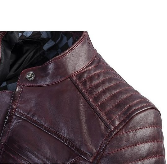 Geacă moto Ixon Spark LS, femei, piele, urban/heritage, all-season - burgundy (visiniu) [3]