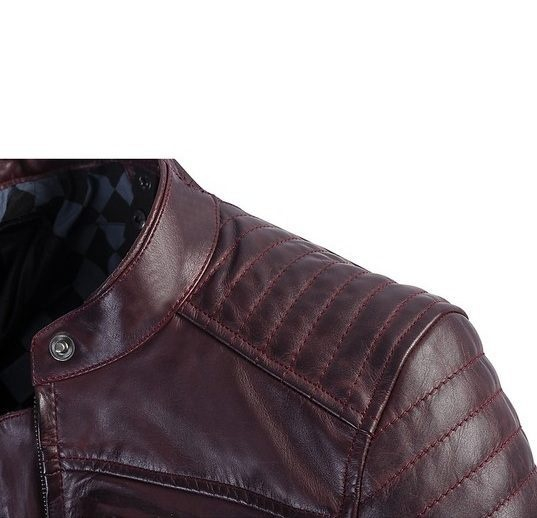 Geacă moto Ixon Spark LS, femei, piele, urban/heritage, all-season - burgundy (visiniu) [4]