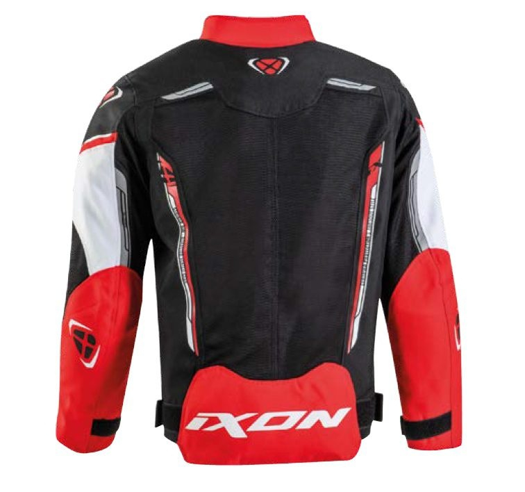 Geacă moto Ixon Striker AIR KID, copii, racing/roadster, vară - negru/alb/roșu [2]