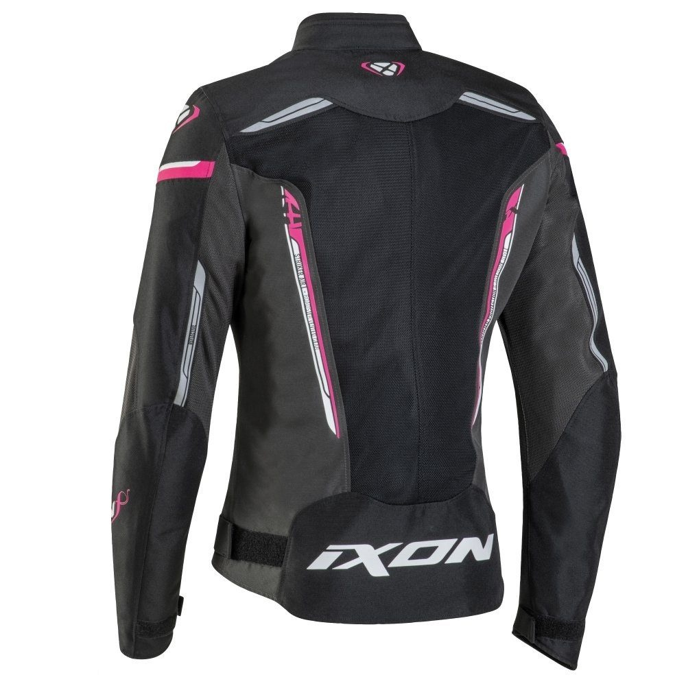 Geacă moto Ixon Striker AIR WPL LS, femei, racing/roadster, vară - negru/fuchsia (roz) [2]