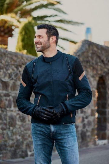 Geacă moto Ixon Striker Retro WP MS, bărbați, urban/heritage - negru/navy/maro [4]