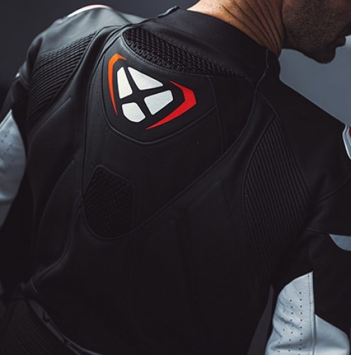 Geacă moto Ixon Vortex 3 MS, bărbați, piele, racing, vară - negru/alb [4]