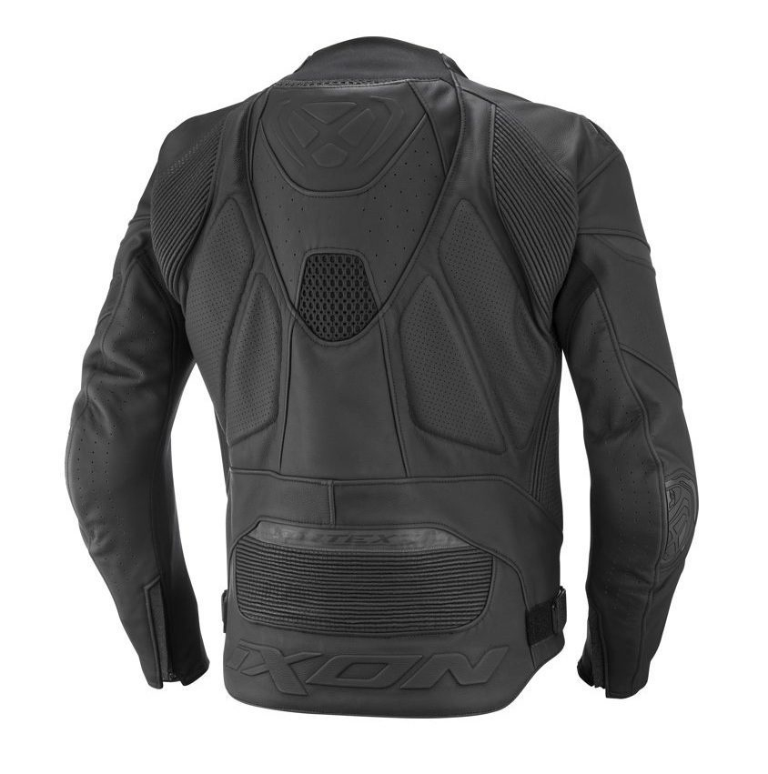 Geacă moto Ixon Vortex 3 MS, bărbați, piele, racing, vară - negru/negru [2]