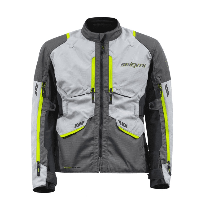 Geacă moto Seventy Degrees all season SD-JT67 Tanami Negru/Gri/Galben fluor [7]