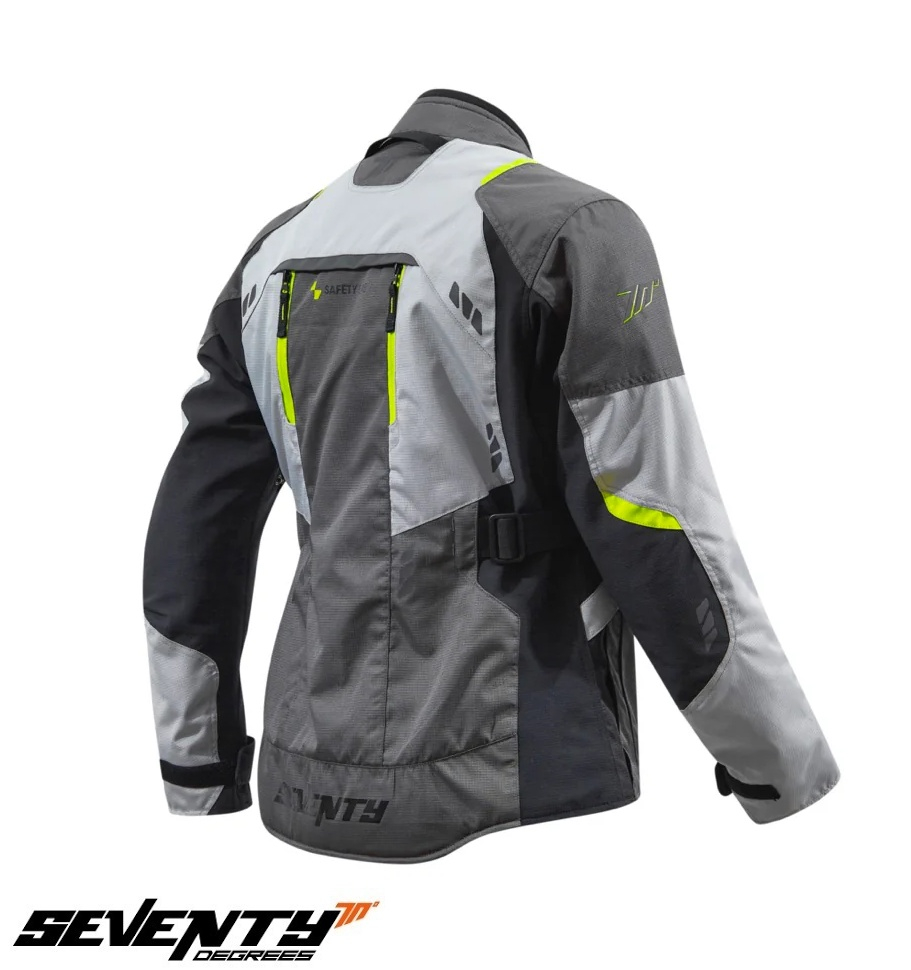 Geacă moto Seventy Degrees all season SD-JT67 Tanami Negru/Gri/Galben fluor [3]