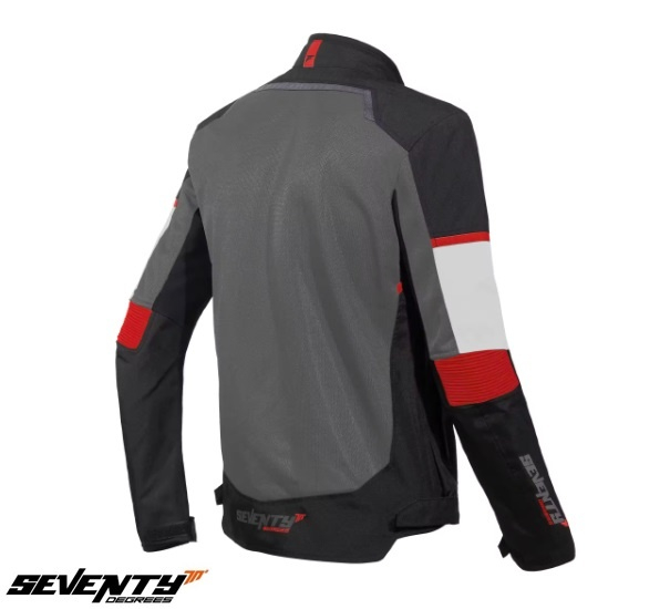 Geacă moto textil Seventy Degrees SD-JR60 Thunder Gri Roșu [2]