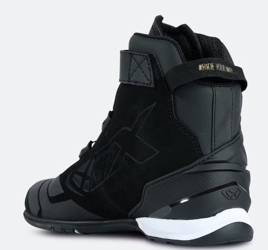 Ghete moto Ixon Bull 2 WP LS, femei, roadster, all-season - negru/alb/auriu impermeabile [3]