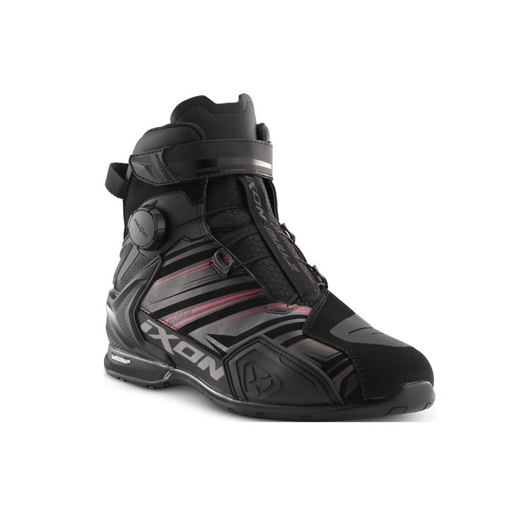 Ghete moto Ixon Bull 2 WP ULTRA MS, bărbați, roadster, all-season - negru/antracit/roșu impermeabile [2]
