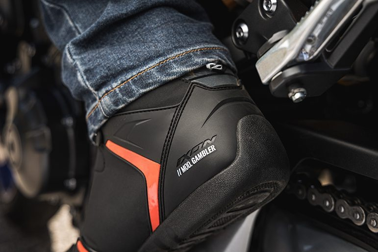 Ghete moto Ixon Gambler WP MS, bărbați, roadster, all-season - negru/roșu impermeabile [3]