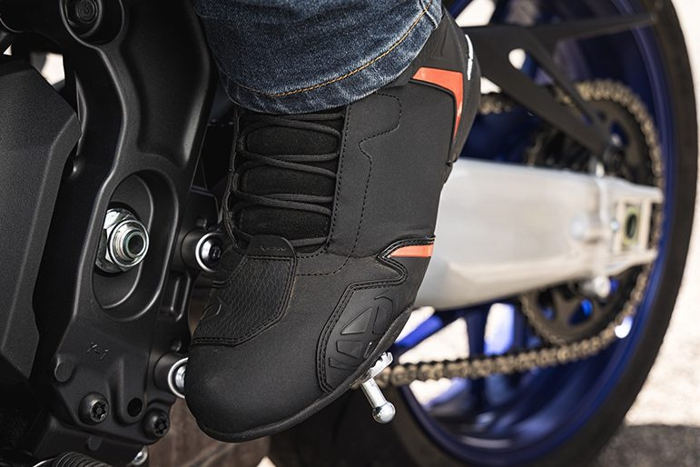 Ghete moto Ixon Gambler WP MS, bărbați, roadster, all-season - negru/roșu impermeabile [4]