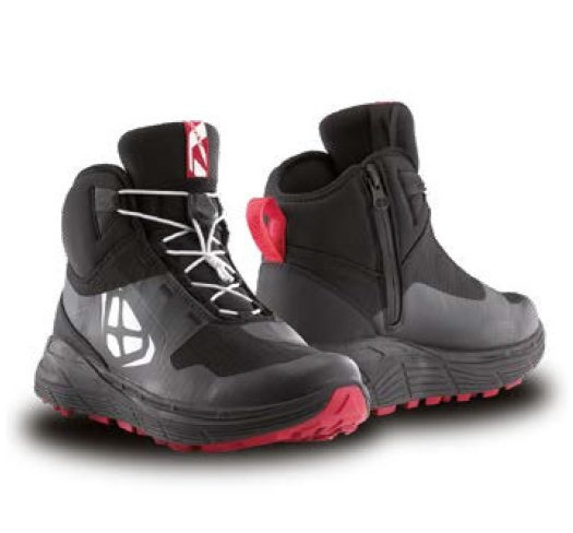 Ghete moto Ixon Snake WP MS, bărbați, urban/adventure, all-season - negru/alb/roșu [3]