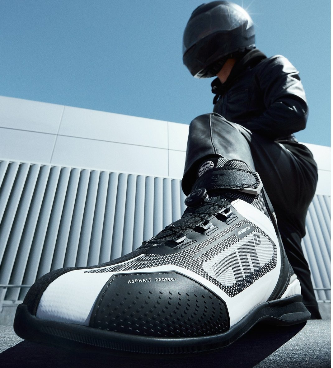 Ghete moto Seventy Degrees SD-BR3 Veloce Pro Negru Alb [8]
