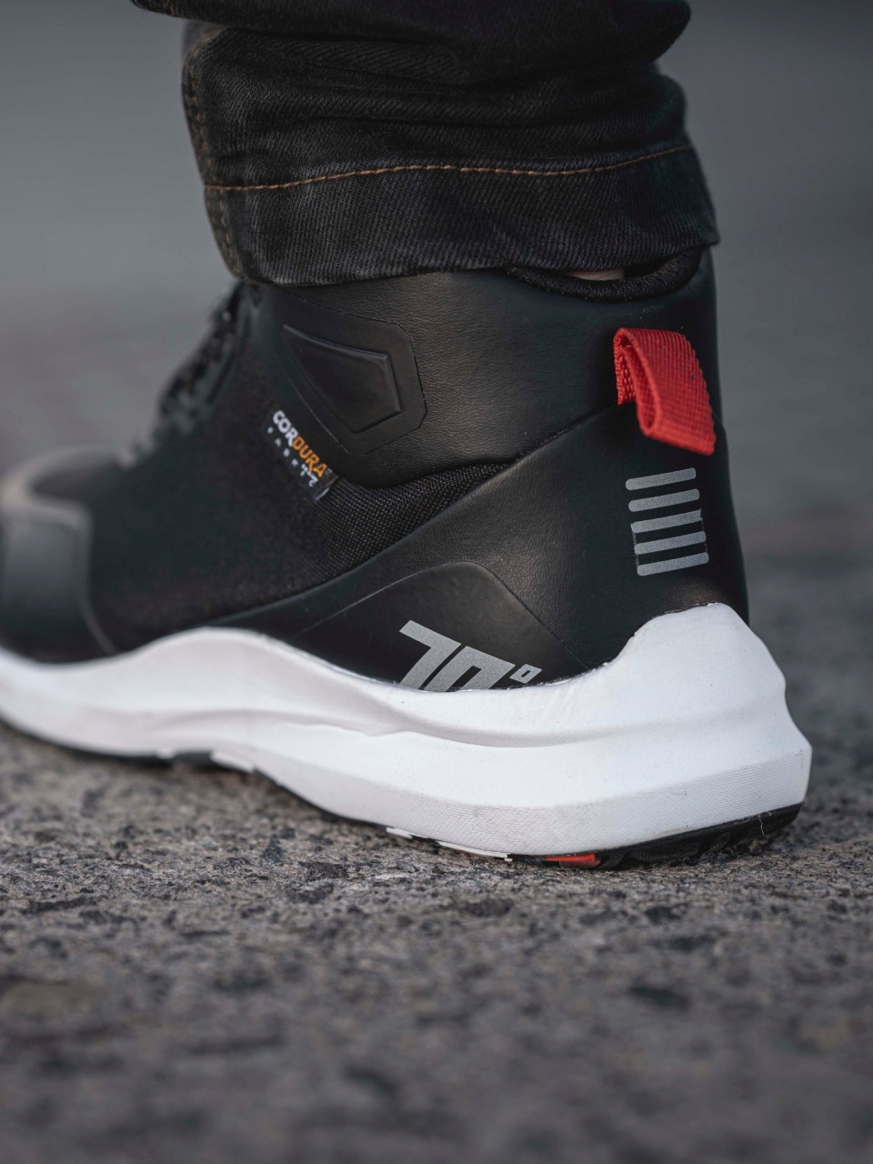 Ghete moto Urban Unisex Seventy Degrees SD-BC4 Vector negru/roșu/alb [2]
