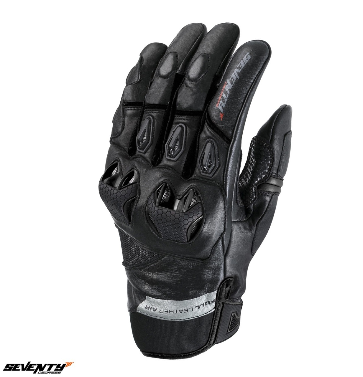 Mănuși moto bărbați Racing/Naked iarnă Seventy Degrees SD-N47 negru/gri [2]