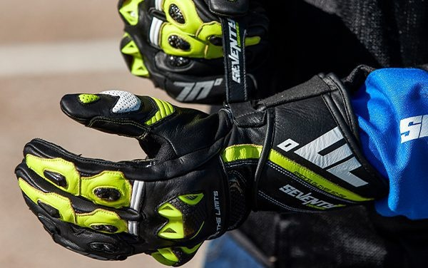 Mănuși moto bărbați racing vară Seventy Degrees SD-R12 negru/galben [2]
