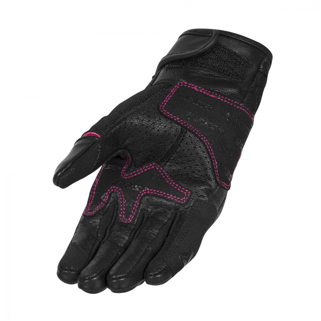 Mănuși moto damă piele și textil SECA AXIS MESH II roz [2]