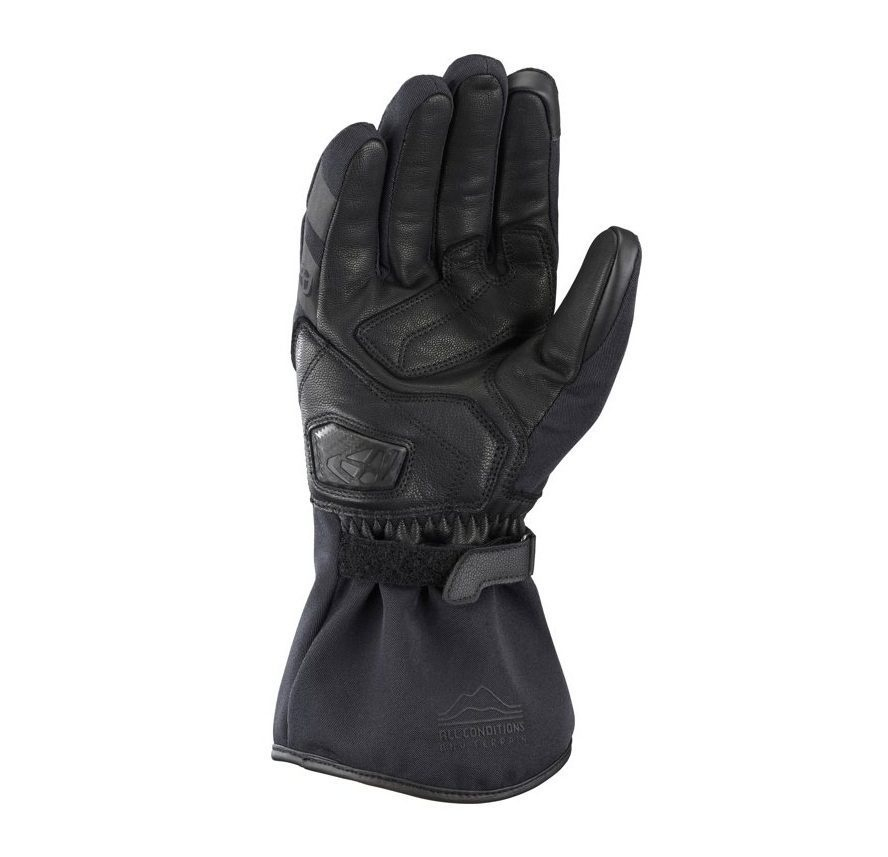 Mănuși moto Ixon Drizzle MS, bărbați, textil/piele, touring/adventure - negru; degete tactile (mănuși lungi) [2]