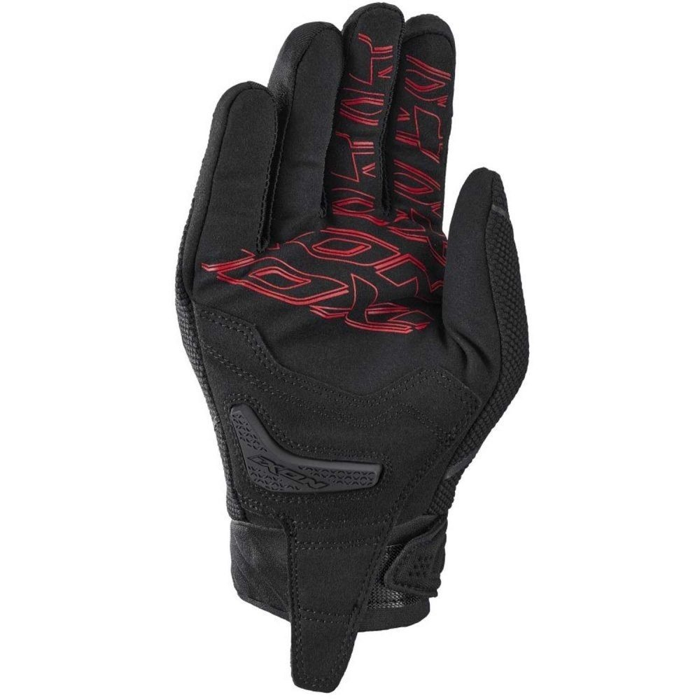 Mănuși moto Ixon Hurricane 2 MS, bărbați, roadster, vară - negru/roșu; degete tactile [2]