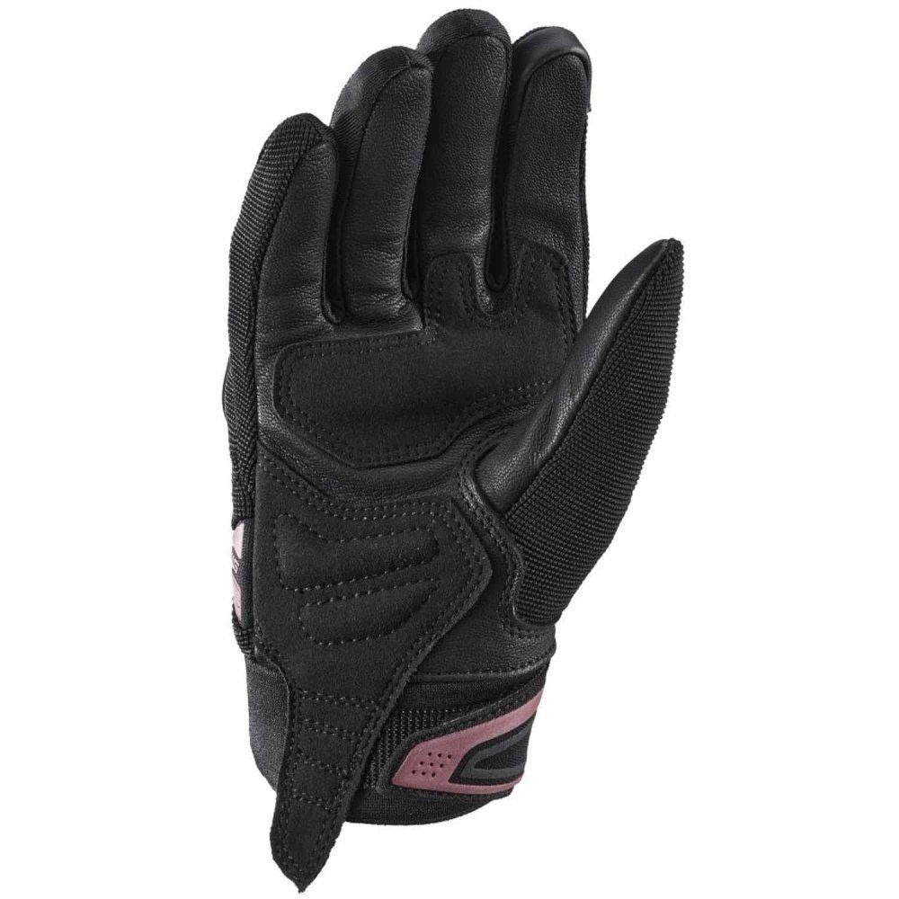 Mănuși moto Ixon MIG 2 LS, femei, textil/piele, roadster, vară - negru/burgundy (visiniu); degete tactile [2]
