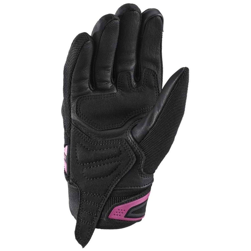 Mănuși moto Ixon MIG 2 LS, femei, textil/piele, roadster, vară - negru/fuchsia (roz); degete tactile [2]