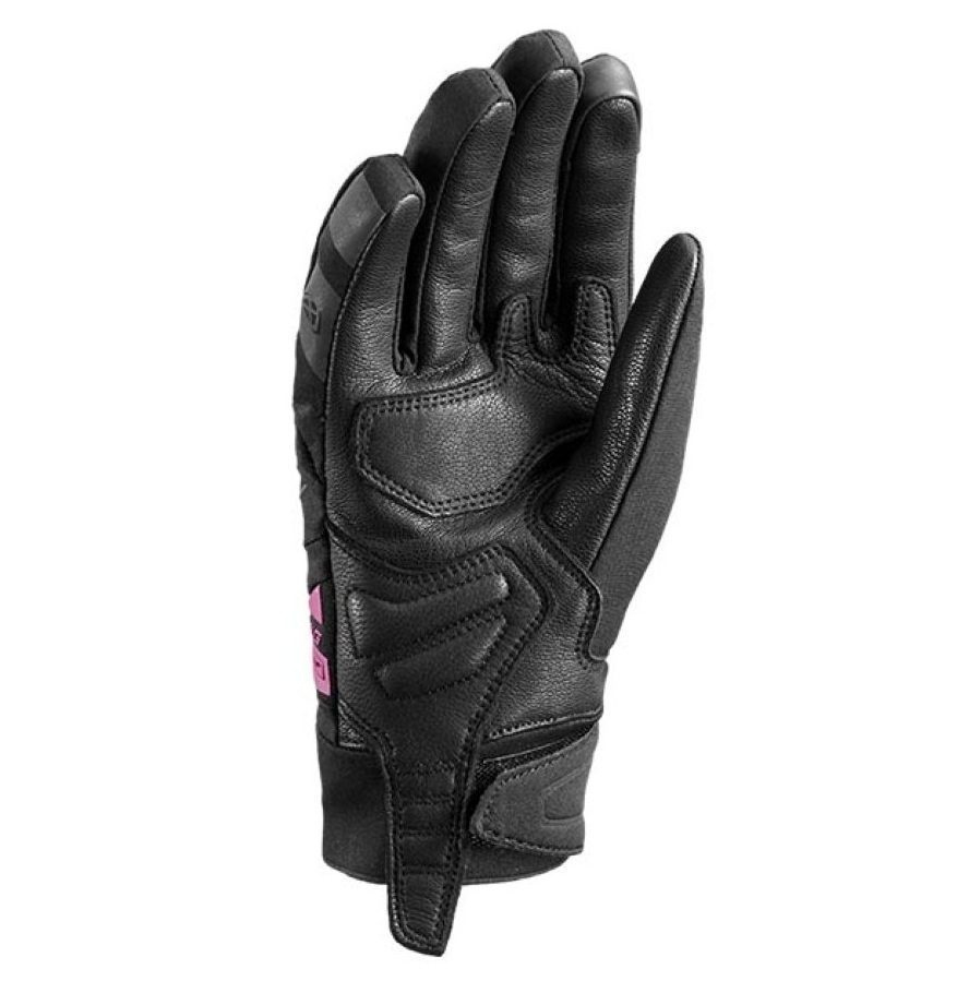 Mănuși moto Ixon MIG 2 WP LS, femei, textil/piele, roadster - negru/fuchsia (roz); degete tactile; impermeabile [2]