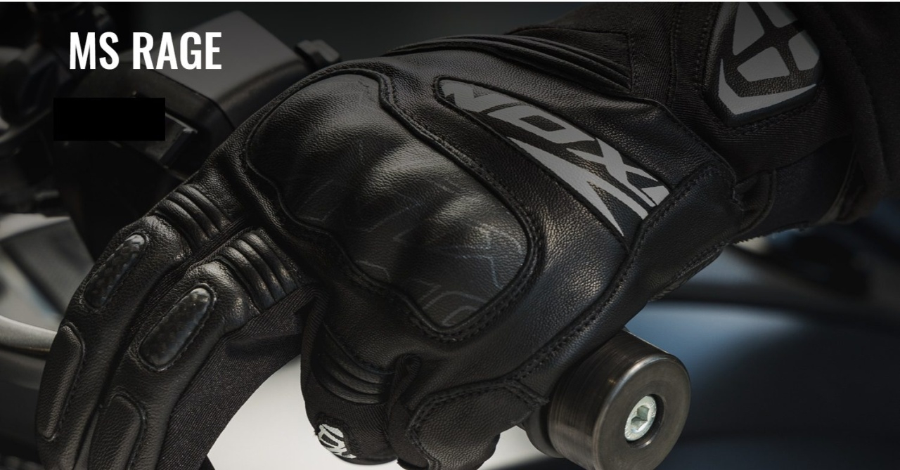 Mănuși moto Ixon MS Rage MS, bărbați, textil/piele, roadster - negru; degete tactile; impermeabile [3]